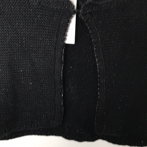 CHEROKEE GIRLS SPARKLY BLACK CROP TOP SWEATER SIZE M (7/8) - Picture 4 of 5